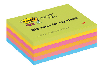 Image Post-it Super Sticky Meeting Notes, 152 x 101 mm, sortiert