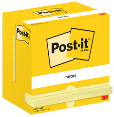 Image Post-it Haftnotizen Notes, 127 x 76 mm, liniert, gelb