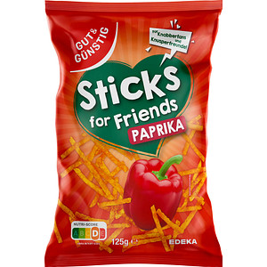 Image GUT&GÜNSTIG Sticks Paprika Chips 125,0 g