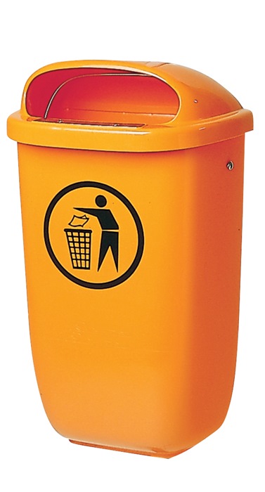 Image Abfallbehälter H650xB395xT250mm 50l orange SULO