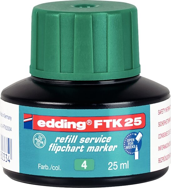 Image EDDING FTK25 grün Nachfülltusche mit Kapillarsyste (4-FTK25004)