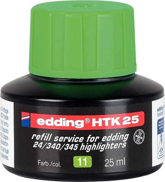 Image EDDING HTK25 hellgrün Nachfülltinte mit Kapillarsystem (4-HTK25011)