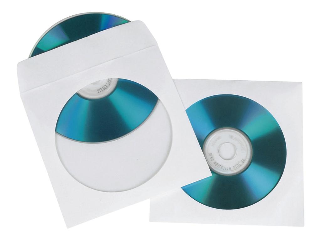 Image HAMA 1x100 Hama CD-ROM-Papierhüllen weiss 62672