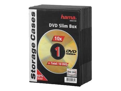 Image HAMA 1x10 Hama DVD-Leerhülle Slim 50% Platzersparnis 51181