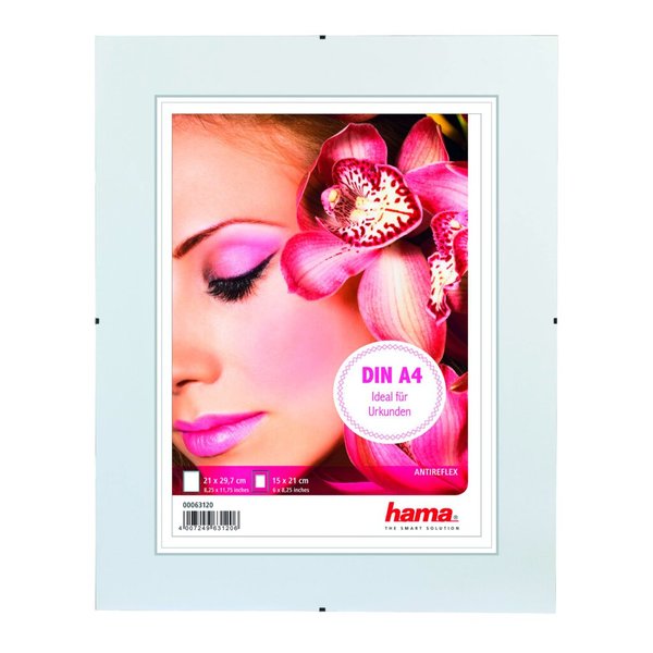 Image HAMA Frameless Picture Holder Clip-Fix - Fotohalter - 18 x 24 cm - Glas - recht