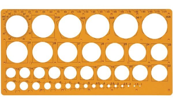 Image Maped Kreisschablone, 1 - 35 mm, 39 Kreise (82277620)