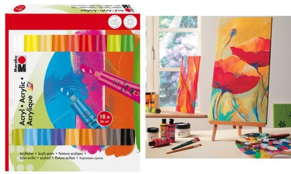 Image Marabu Acrylfarben-Set, 18 x 36 ml, farbig sortiert (57201630)