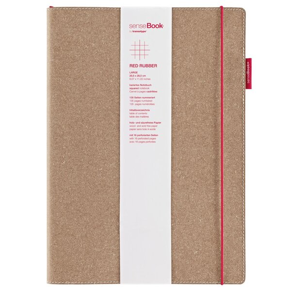 Image Notizbuch senseBook Red Rubber L kariert