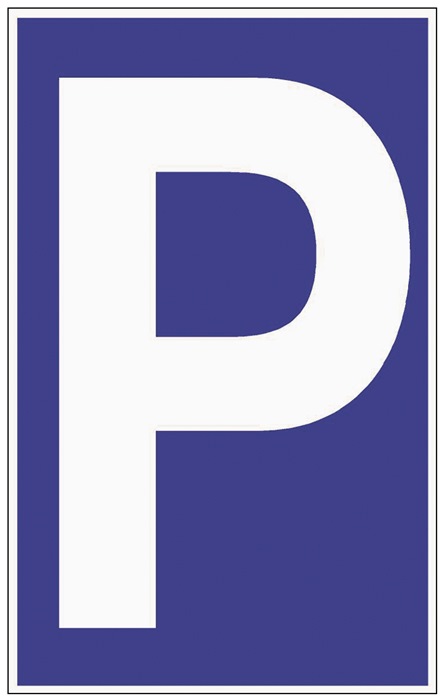 Image Parkplatzbeschilderung Parken L250xB400mm Ku.blau/weiß