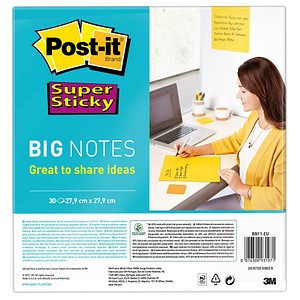 Image Post-it® Super Sticky Big Notes Jumbo-Haftnotizen extrastark BN11-EU gelb 1 Block
