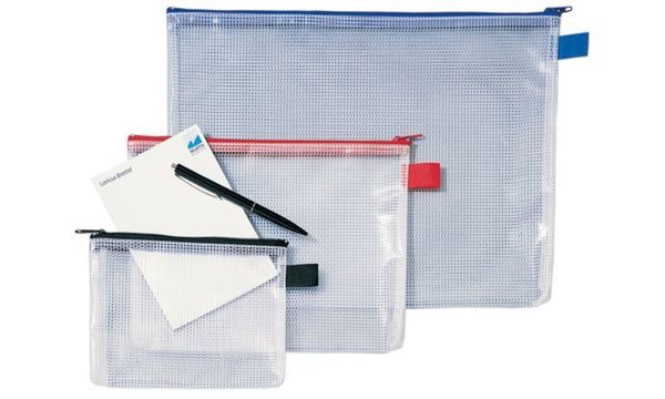 Image REXEL MeshBag Reissverschlusstasche A4 - schwarz - Schwarz - Transparent - PVC 