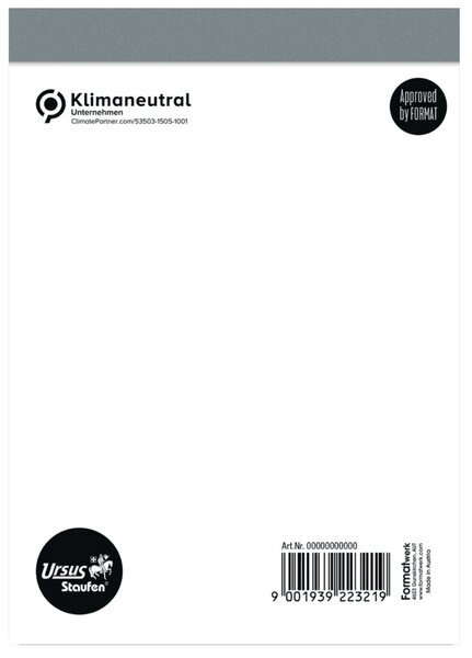 Image Notizblock ohne Deckblatt, A6, 50 Blatt, blanko, 60g/qm