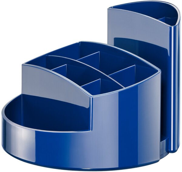 Image Schreibtisch-Köcher Rondo dunkelblau 9 Fächer, 140x140x109mm, Kunststoff