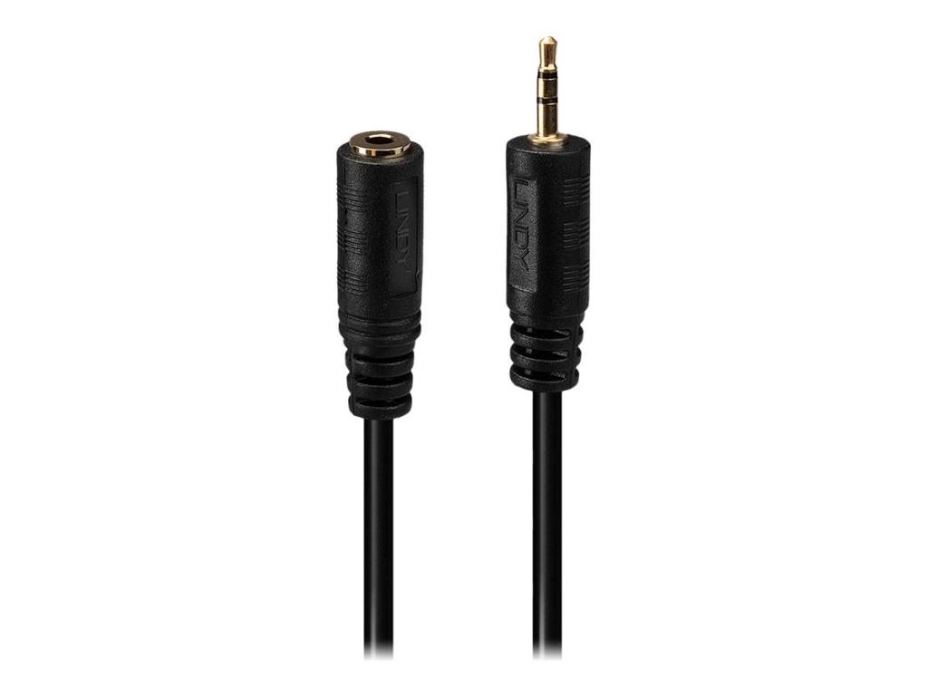 Image LINDY Audioadapterkabel 2,5M/3,5F  20cm-Kabel 2,5mm M/3,5mm F