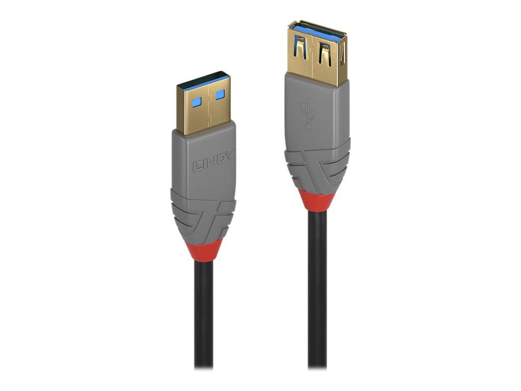 Image LINDY USB 3.0 Verlängerungskabel Typ A Anthra Line 0.5m