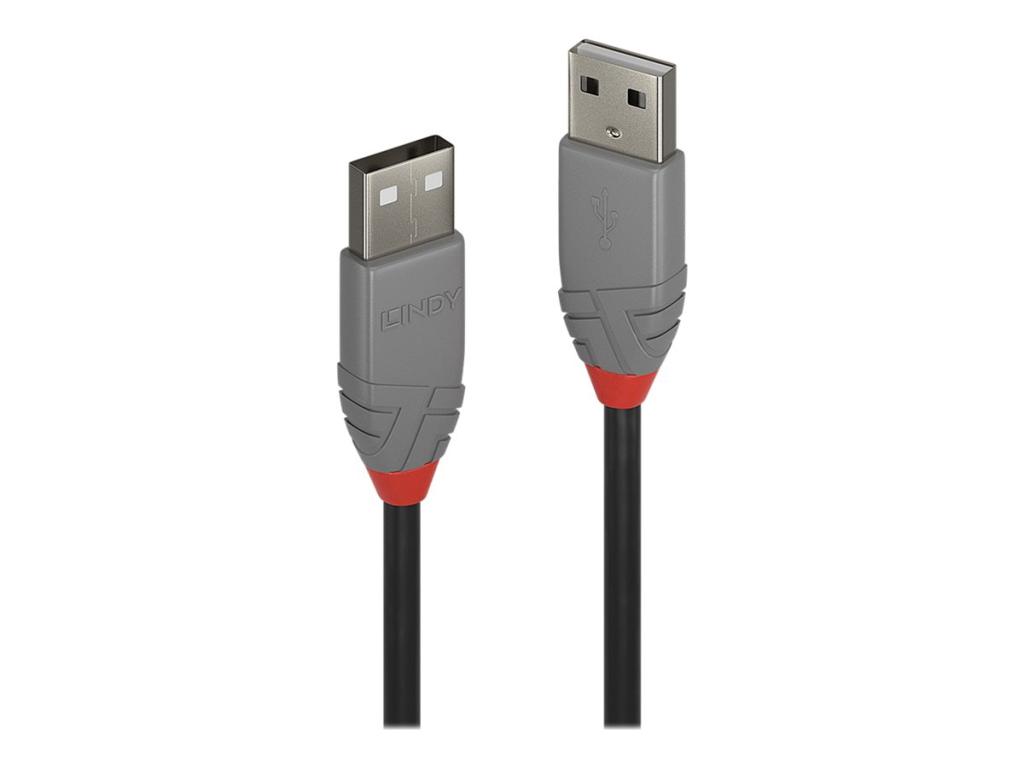 Image LINDY USB 2.0 Kabel Typ A Anthra Line 0.5m