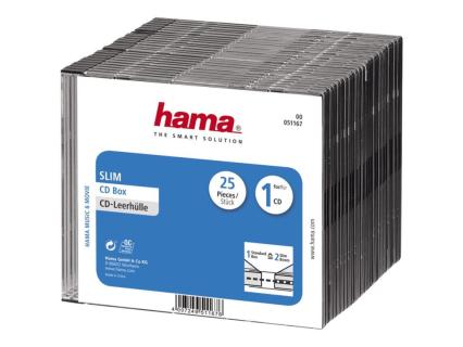 Hama CD-Leerhülle CD-Box-Slim 1x25 Schwarz 51167