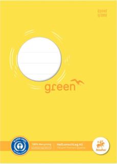 Green Heftschoner A5, Papier, gelb, Recycling Papier 150 g/qm