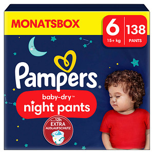 Pampers® Windeln night pants Größe Gr.6 (15+ kg) für Babys, 138 St.