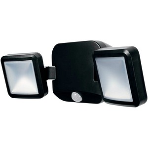 LEDVANCE LED-Licht mit Dämmerungssensor und Bewegungsmelder Battery LED Spotlight Double 10 W
