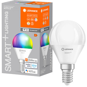 LEDVANCE WLAN-Lampe SMART+ WiFi Classic P40 RGBW E14 4,9 W matt