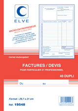 ELVE Manifold "Facturier: auto-entrepreneurs", 40 feuillets