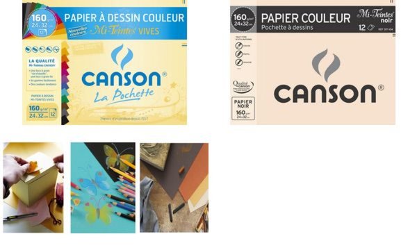 CANSON Zeichenpapier Mi-Teintes, 24 0 x 320 mm, 160 g/qm (5297593)