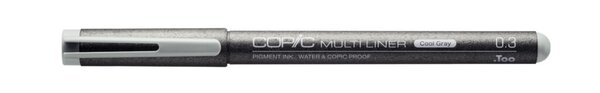COPIC MULTILINER 0,3 mm, grau zum Skizzieren und Vorzeichnen, speziell für COPI