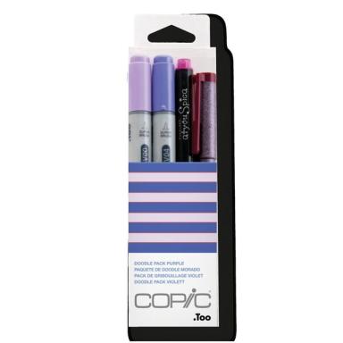 COPIC Marker ciao, 4er Set "Doodle Pack Purple" Der Marker zum Layouten, Skizzi