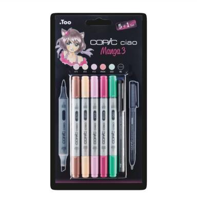 COPIC Marker ciao 5+1 Set, Manga 3 Der Marker zum Layouten, Skizzieren und Illu
