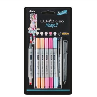 COPIC Marker ciao 5+1 Set, Manga 7 Der Marker zum Layouten, Skizzieren und Illu