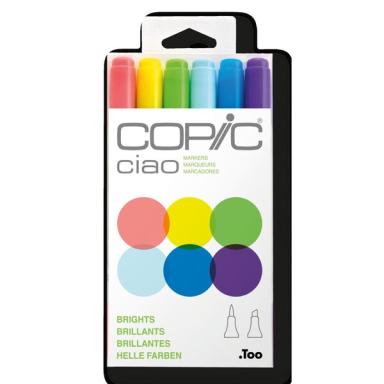 COPIC Marker ciao, 6er Set "Brights" Der Marker zum Layouten, Skizzieren und Il