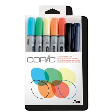 COPIC Marker ciao, 7er Set "Doodle Kit Rainbow" Der Marker zum Layouten, Skizzi