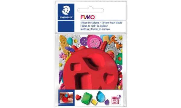 FIMO Silikon-Motiv-Form Gems, 5 E delstein-Motive, rot (57890207)