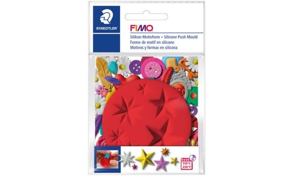 FIMO Silikon-Motiv-Form Stars, 6 Stern-Motive, rot (57890200)
