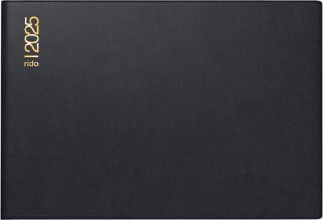 Rido Taschenkalender Septimus, DIN A6 quer, schwarz, 15,2 x 10,2 cm, 2024