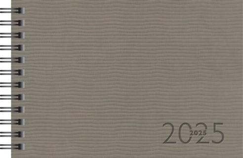 Taschenkalender Septimus grau Tejo Wire-O, 1 Woche/2 Seiten, 15,2x10,2cm