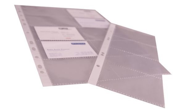 proOFFICE Visitenkarten-Hülle, DIN A4, PP-Folie, transparent (10329258